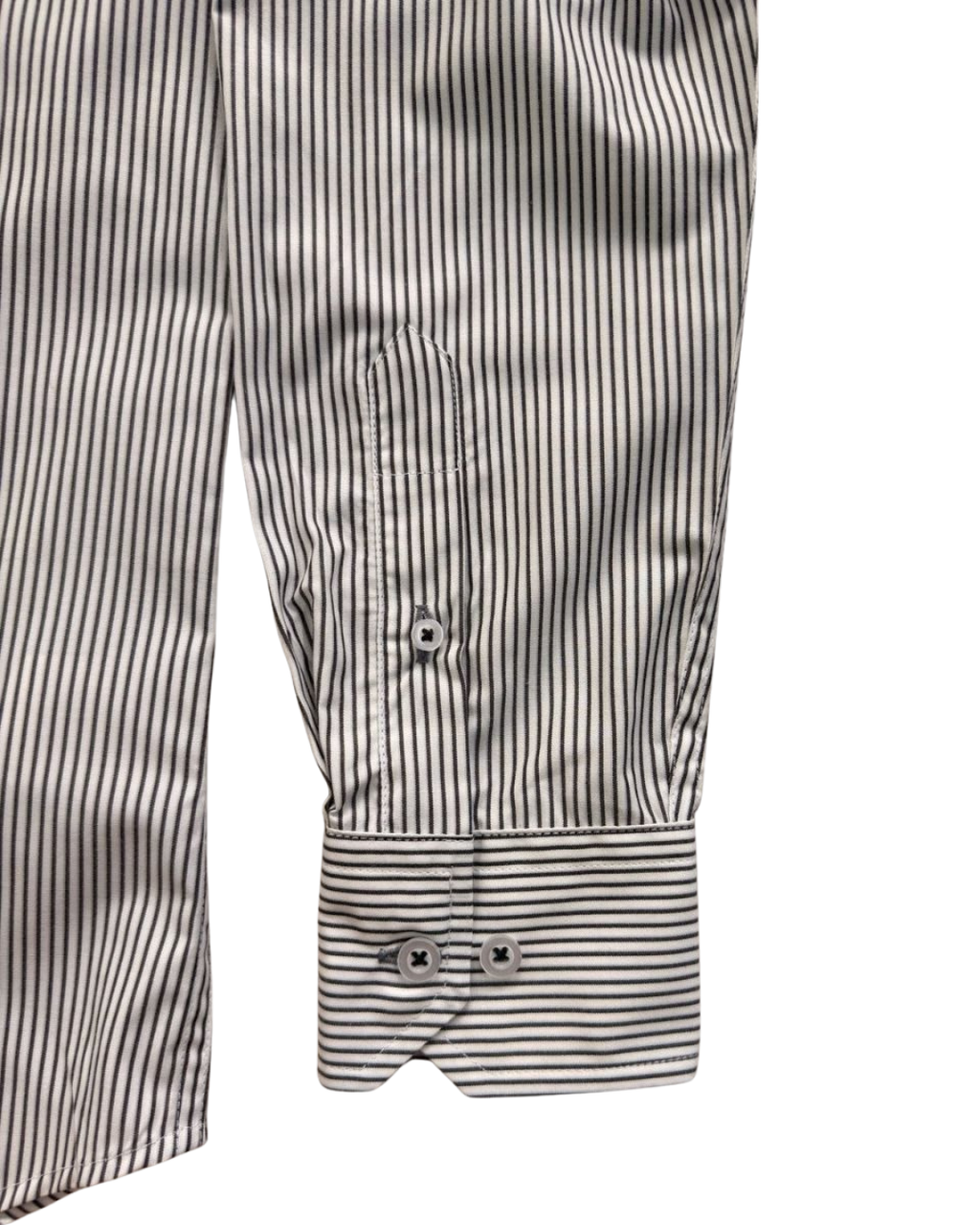 Camisa Essential Rayas Gris Manga Larga