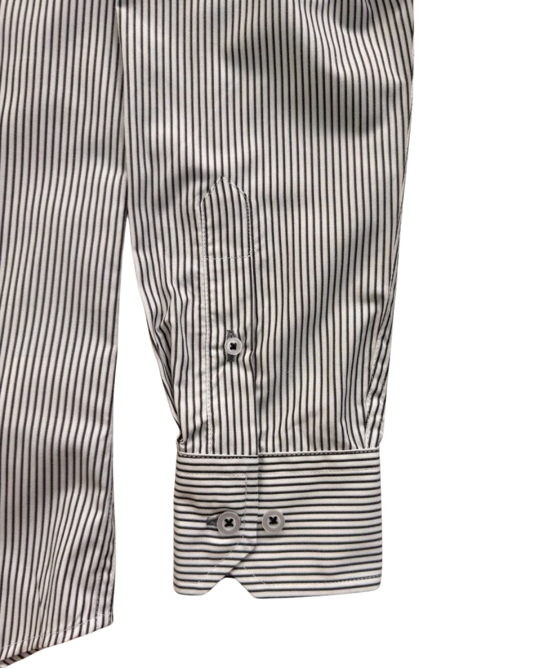 Camisa Essential Rayas Gris Manga Larga