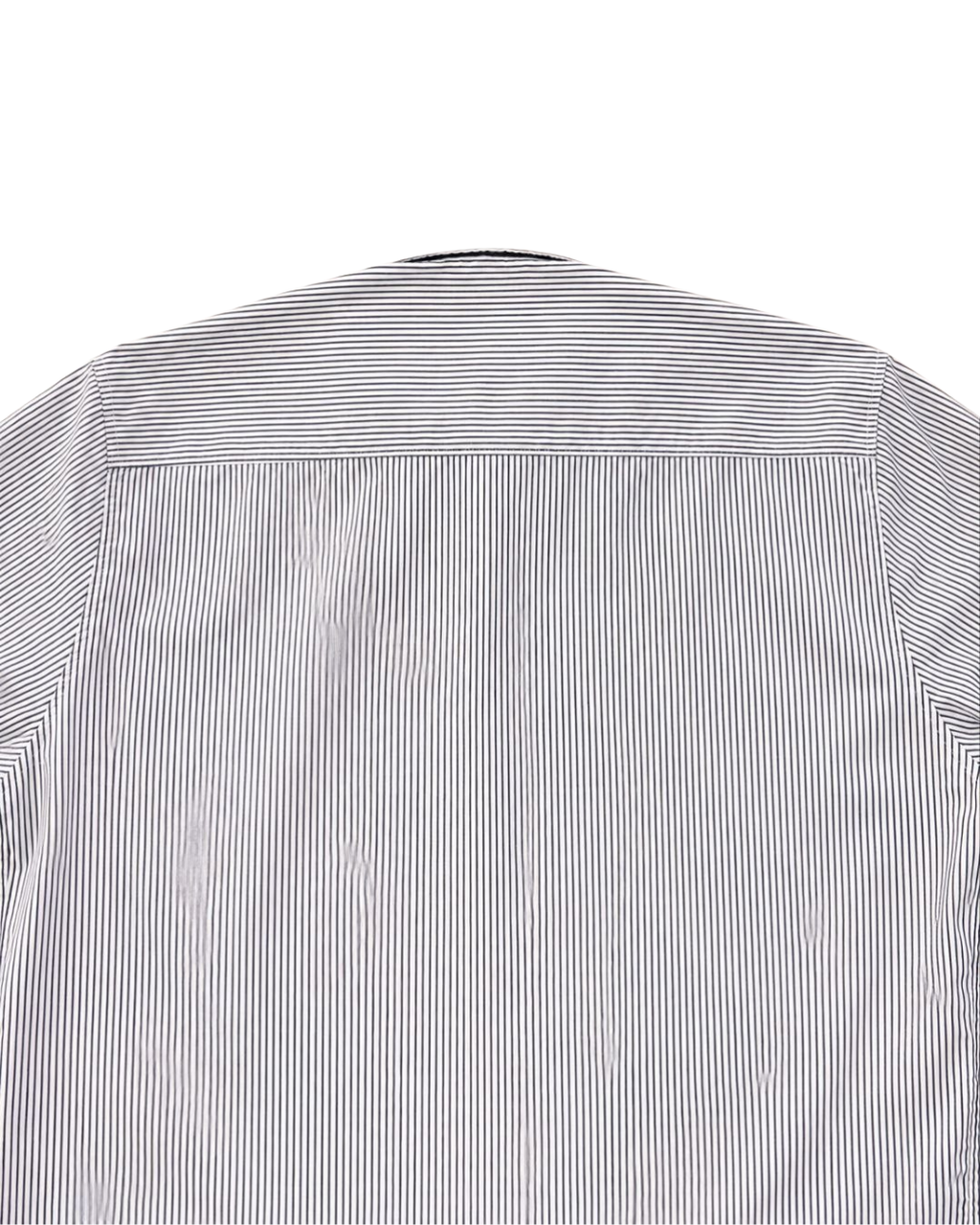 Camisa Essential Rayas Gris Manga Larga