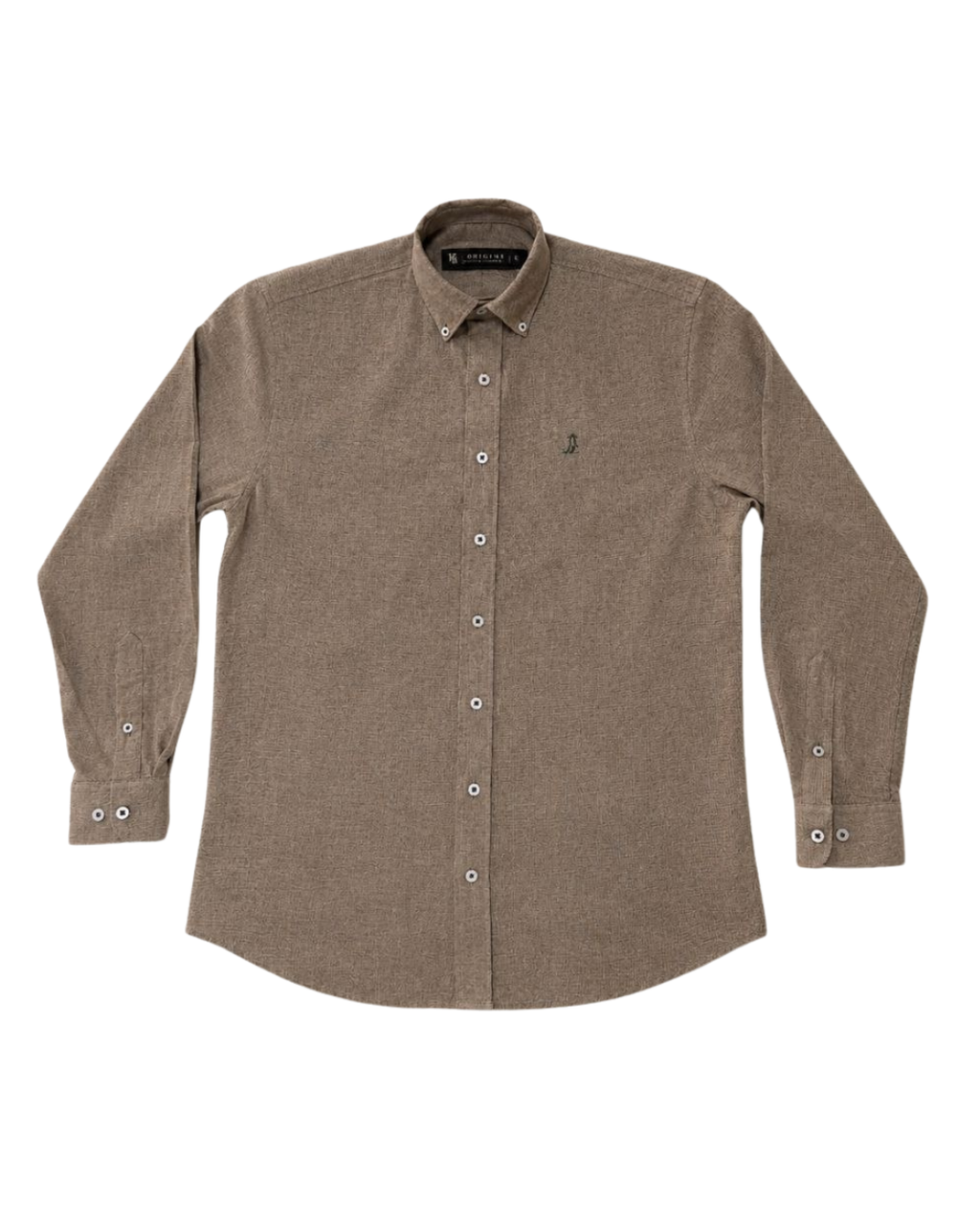 Camisa ORIGINE Taupe Manga larga