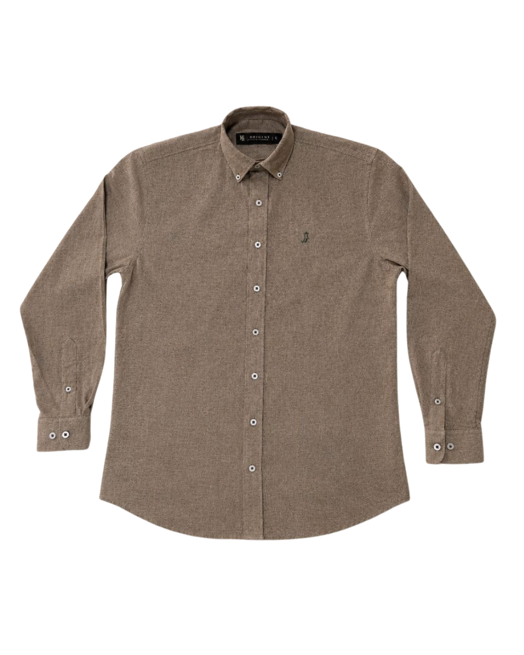 Camisa ORIGINE Taupe Manga larga