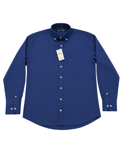 Camisa Essential Azul Oscuro Manga Larga