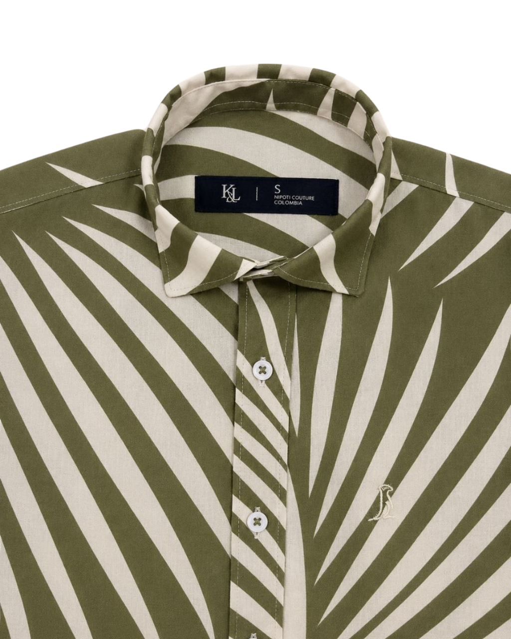 Camisa ORIGINE Verde Oliva Manga Corta