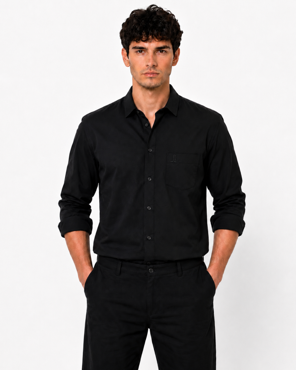 Camisa Essential Negra Manga larga