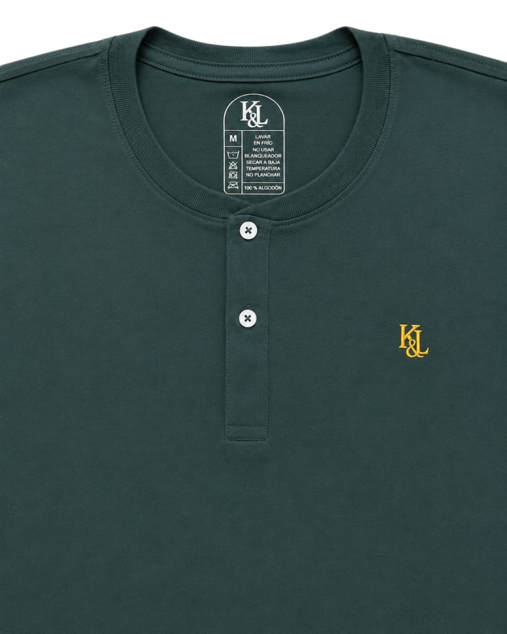 Camiseta Henley ESSENTIAL VERDE PINO