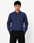 Camisa Essential Azul Oscuro Manga Larga