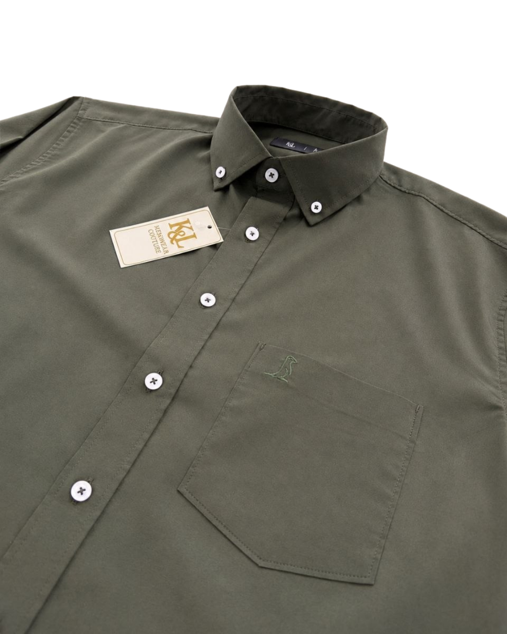 Camisa ESSENTIAL Verde Militar Manga Larga