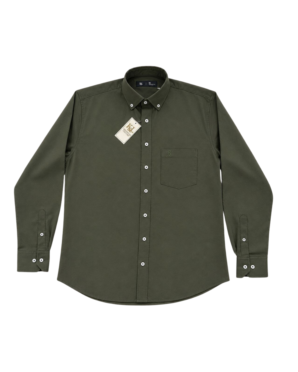 Camisa ESSENTIAL Verde Militar Manga Larga