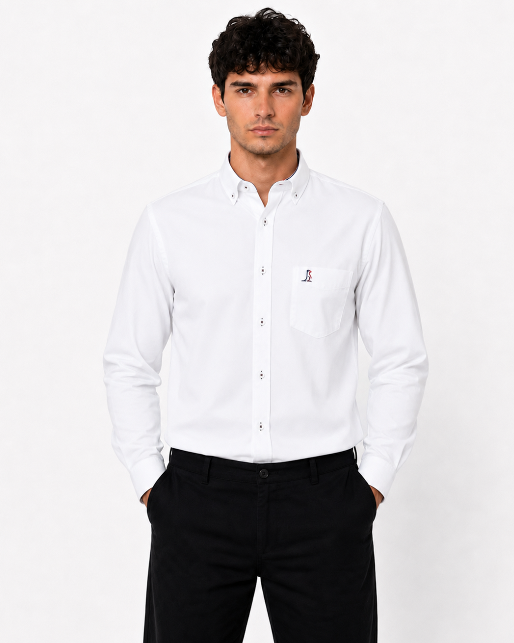 Camisa Essential Blanca Manga Larga