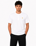 Camiseta Henley ESSENTIAL BLANCO