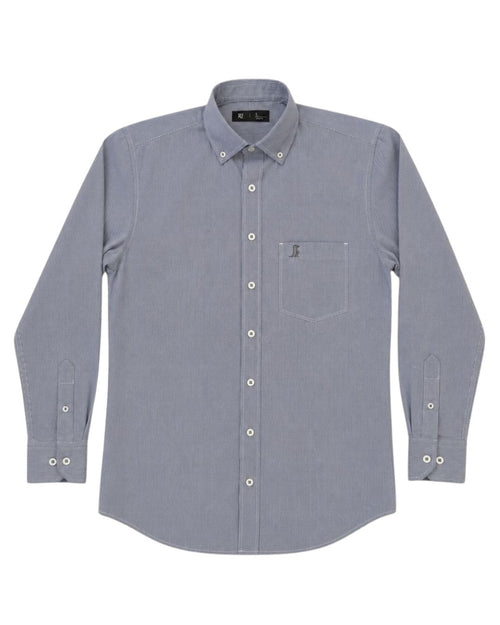 Camisa Essential Gris Rayas Manga larga
