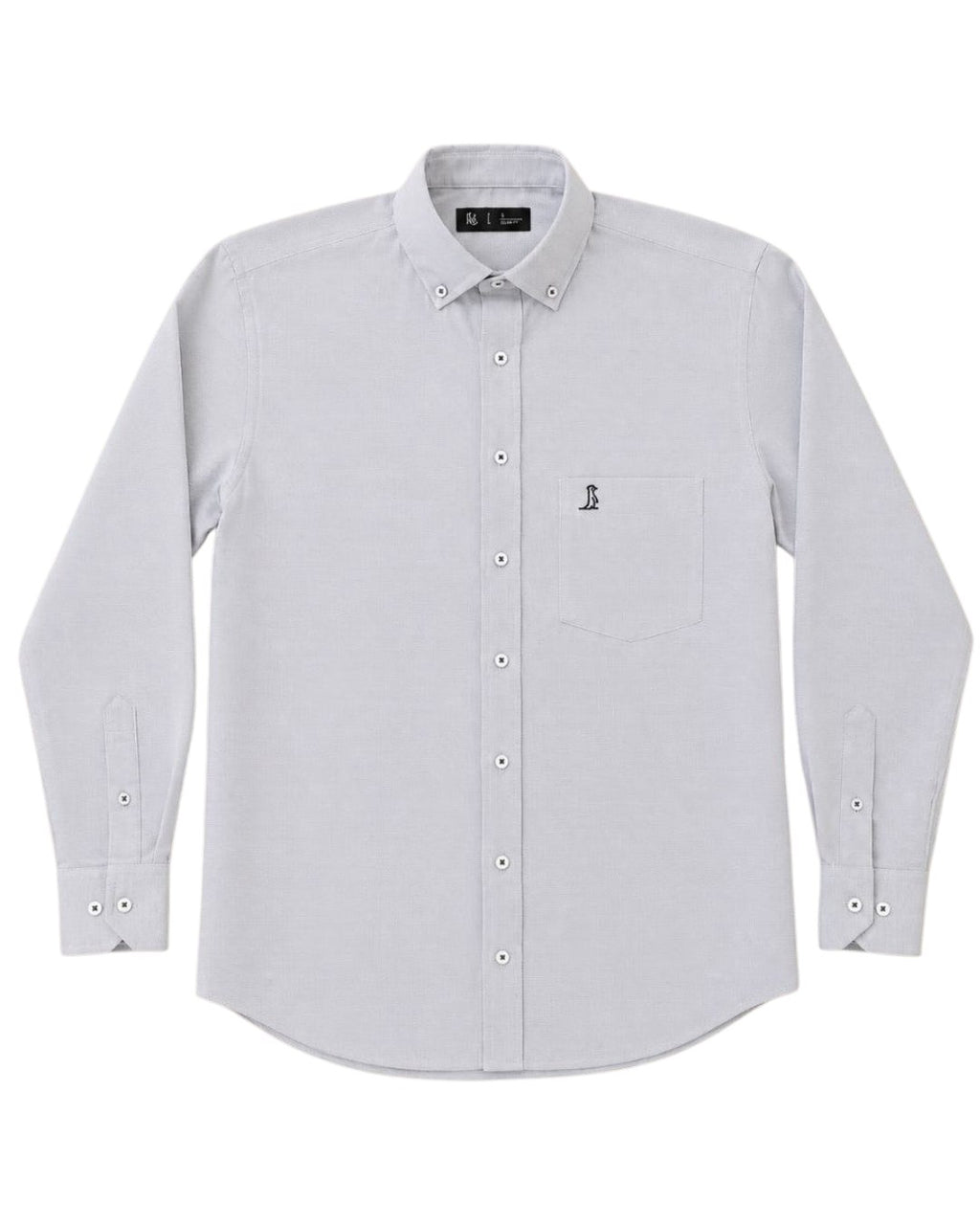 Camisa Essential Puntos Gris Manga larga