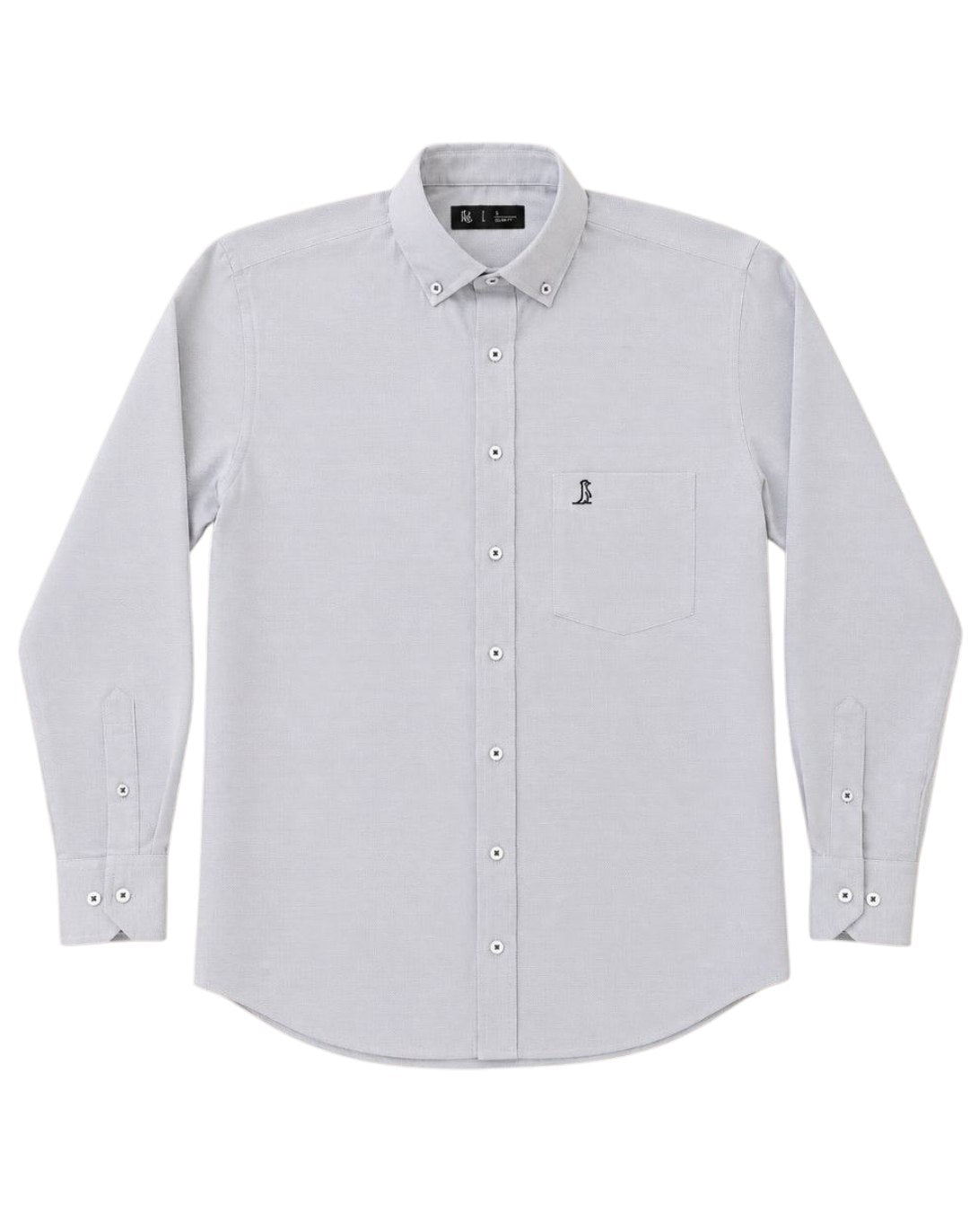 Camisa Essential Puntos Gris Manga larga