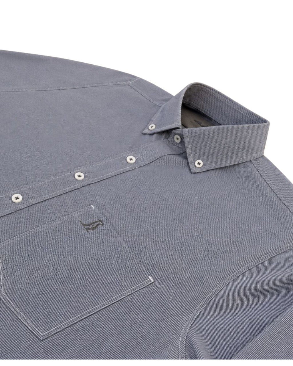 Camisa Essential Gris Rayas Manga larga