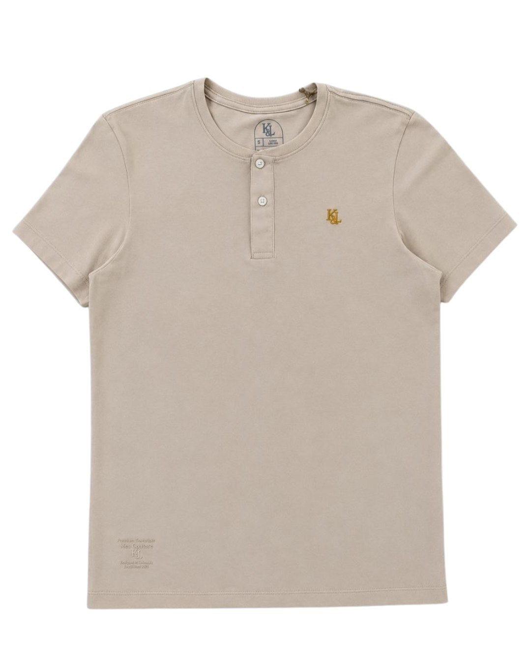 Camiseta Henley ESSENTIAL ivory