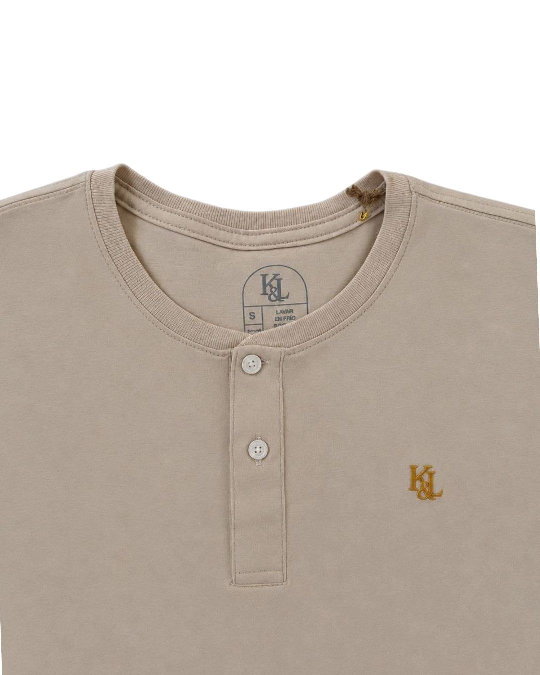 Camiseta Henley ESSENTIAL ivory