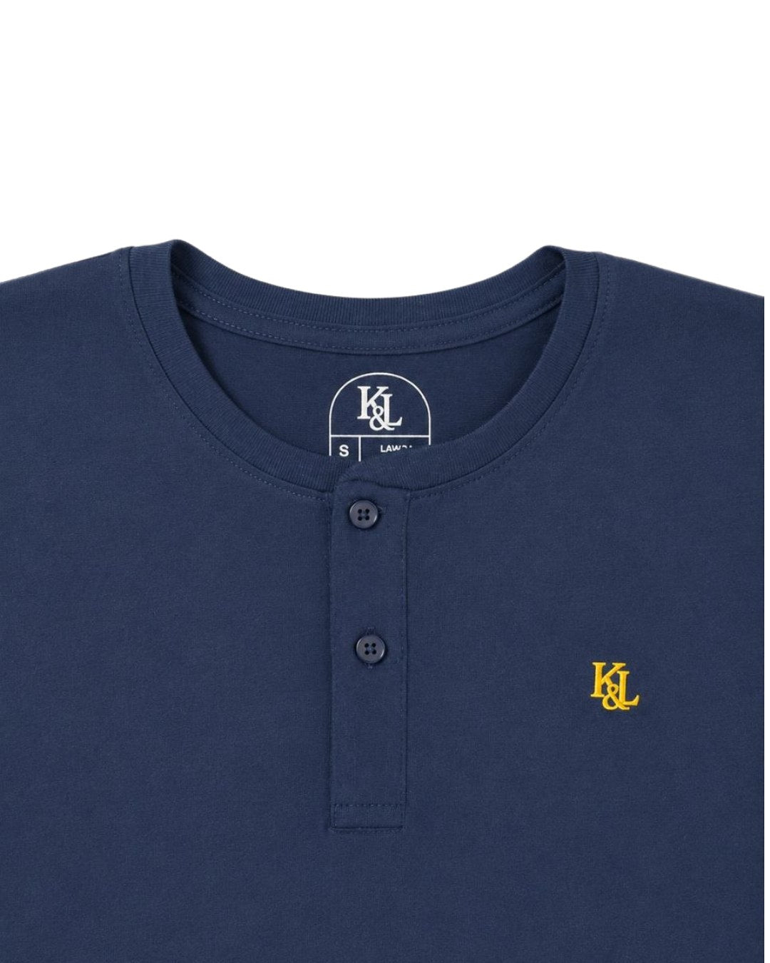 Camiseta Henley ESSENTIAL azul navy